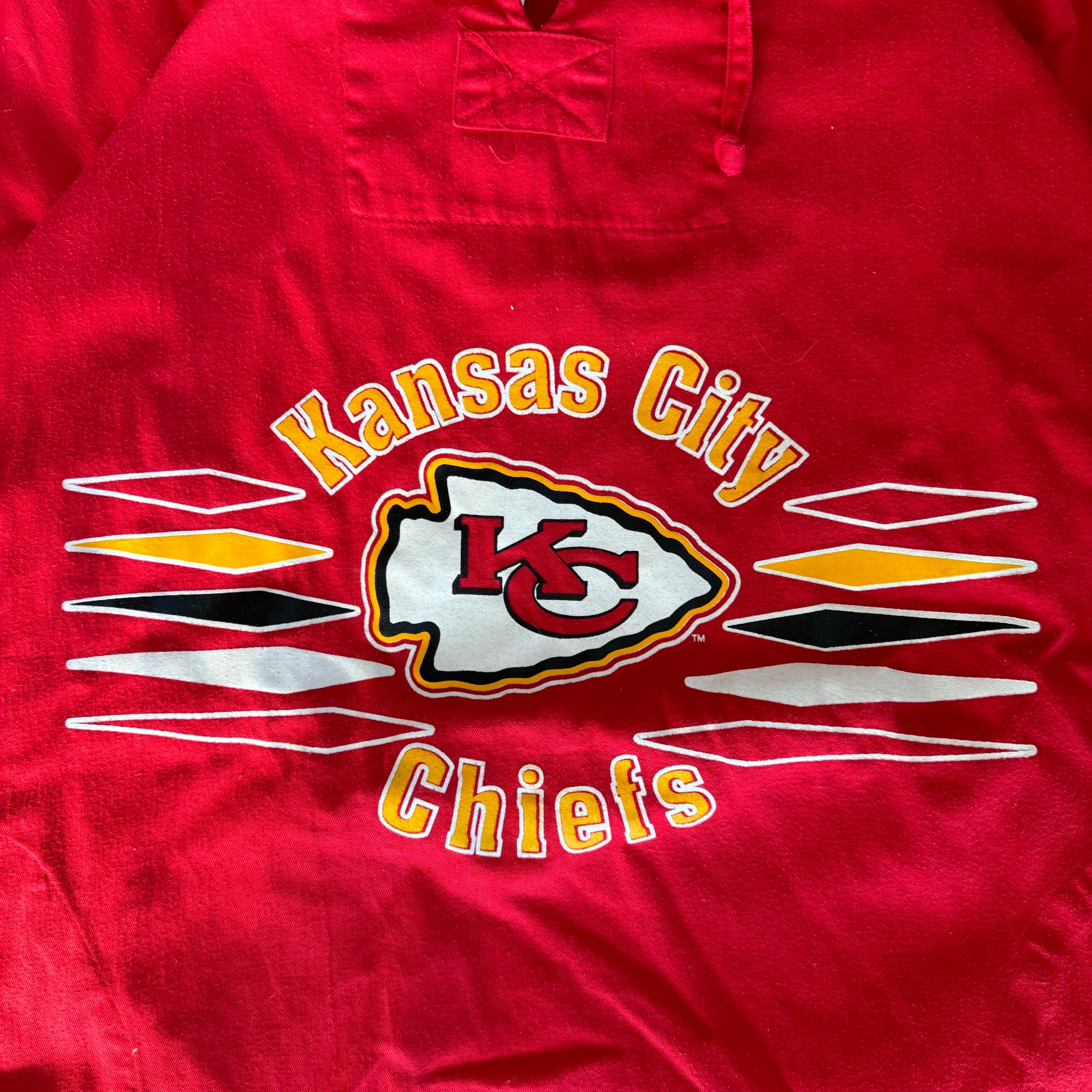 WESTSIDE STOREY VINTAGE | VINTAGE 90'S KC CHIEFS MALU SMOCK DRAWSTRING JACKET - RED