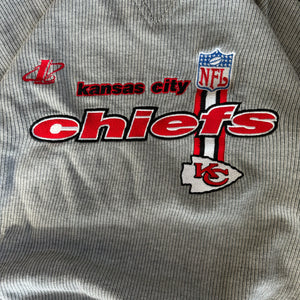 WESTSIDE STOREY VINTAGE | VINTAGE 90'S KC CHIEFS LOGO 7 RIBBED SWEATSHIRT - GRAY - Westside Storey