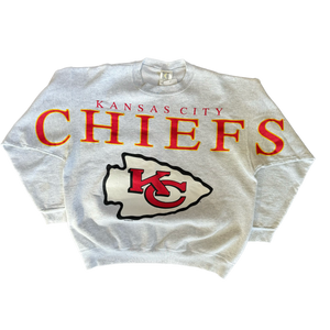 WESTSIDE STOREY VINTAGE | VINTAGE 90'S KC CHIEFS CLEAN CLIFF ENGLE SPELLOUT - GRAY - Westside Storey