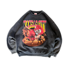 WESTSIDE STOREY VINTAGE | VINTAGE 90'S KC CHIEFS NUTMEG DOUBLE SIDED SWEATSHIRT - BLACK - Westside Storey
