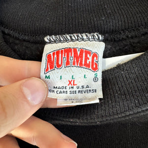 WESTSIDE STOREY VINTAGE | VINTAGE 90'S KC CHIEFS NUTMEG DOUBLE SIDED SWEATSHIRT - BLACK - Westside Storey