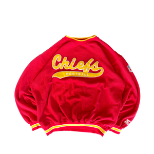 WESTSIDE STOREY VINTAGE | VINTAGE 90'S KC CHIEFS STARTER SCRIPT SWEATSHIRT - RED - Westside Storey