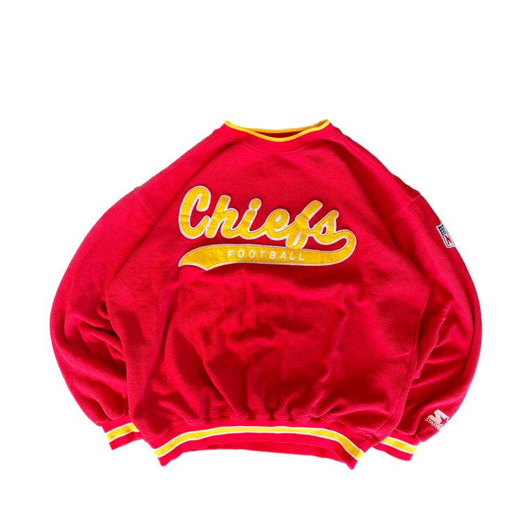 WESTSIDE STOREY VINTAGE | VINTAGE 90'S KC CHIEFS STARTER SCRIPT SWEATSHIRT - RED