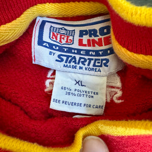 WESTSIDE STOREY VINTAGE | VINTAGE 90'S KC CHIEFS STARTER SCRIPT SWEATSHIRT - RED - Westside Storey