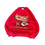 WESTSIDE STOREY VINTAGE | VINTAGE 90'S KC CHIEFS SPARKLE FONT SWEATSHIRT - RED - Westside Storey