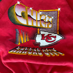 WESTSIDE STOREY VINTAGE | VINTAGE 90'S KC CHIEFS SPARKLE FONT SWEATSHIRT - RED - Westside Storey
