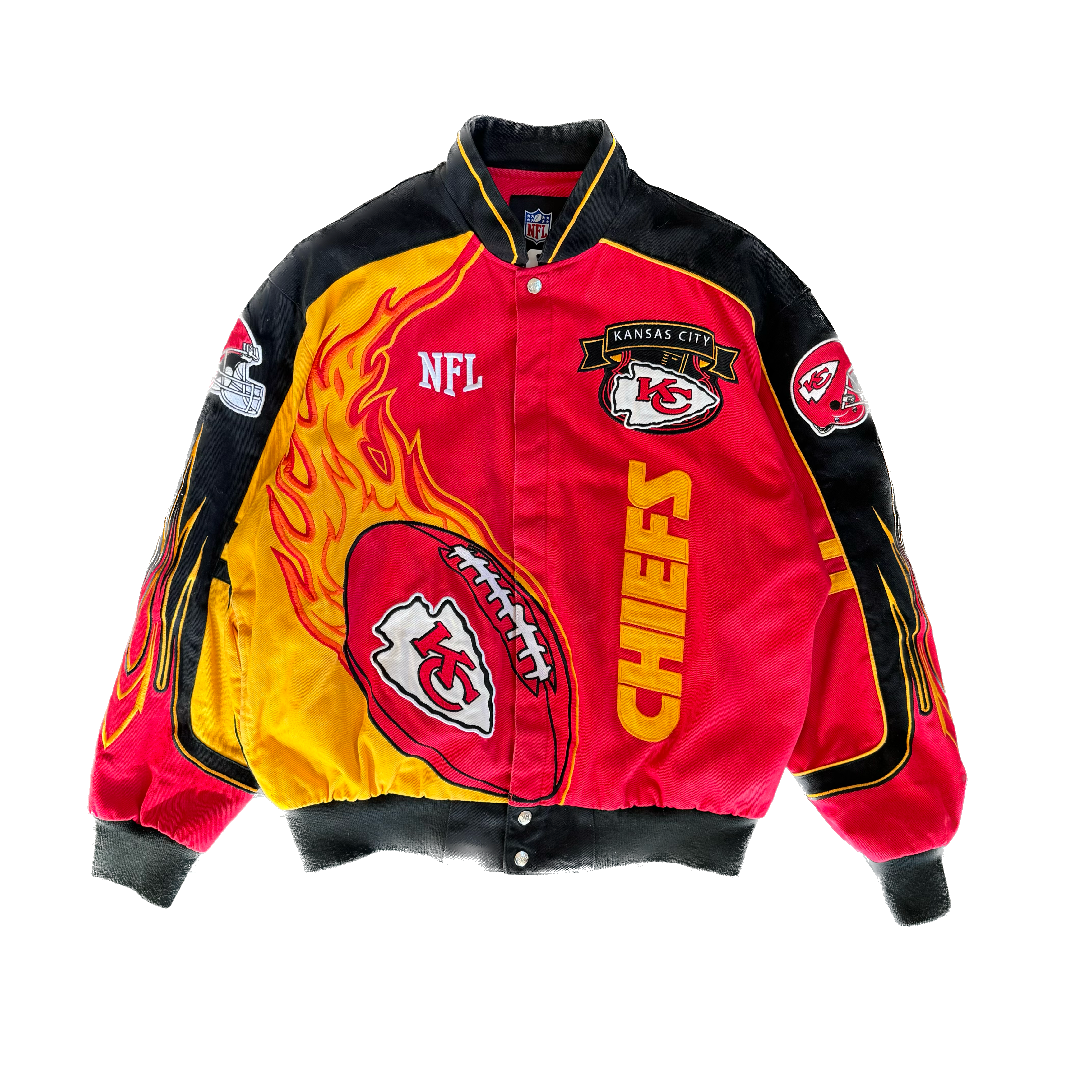 WESTSIDE STOREY VINTAGE | Y2K KC CHIEFS RACING JACKET - RED - Westside Storey