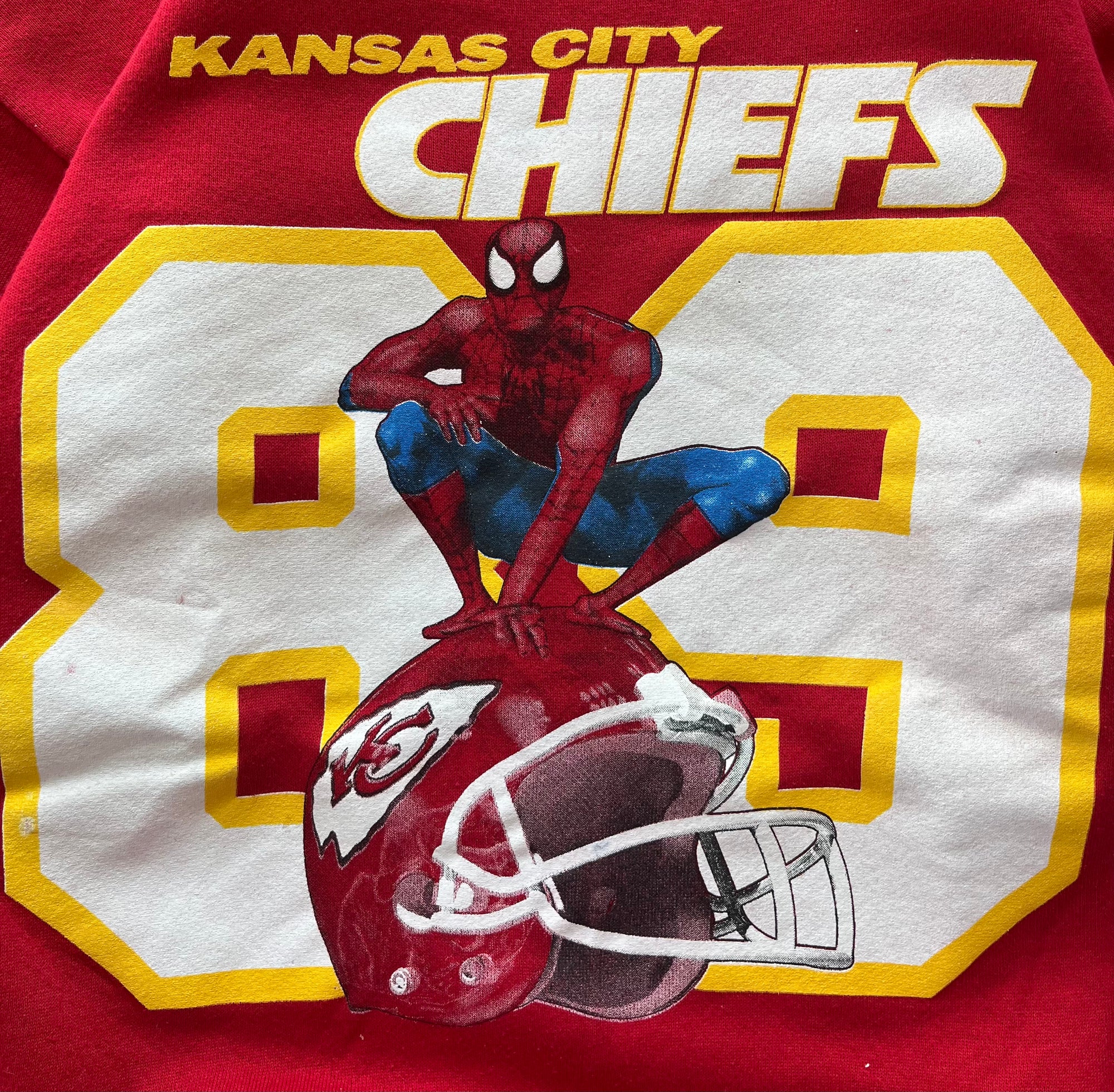 Vintage Chiefs Logo 7 shops Spiderman Sweatshirt