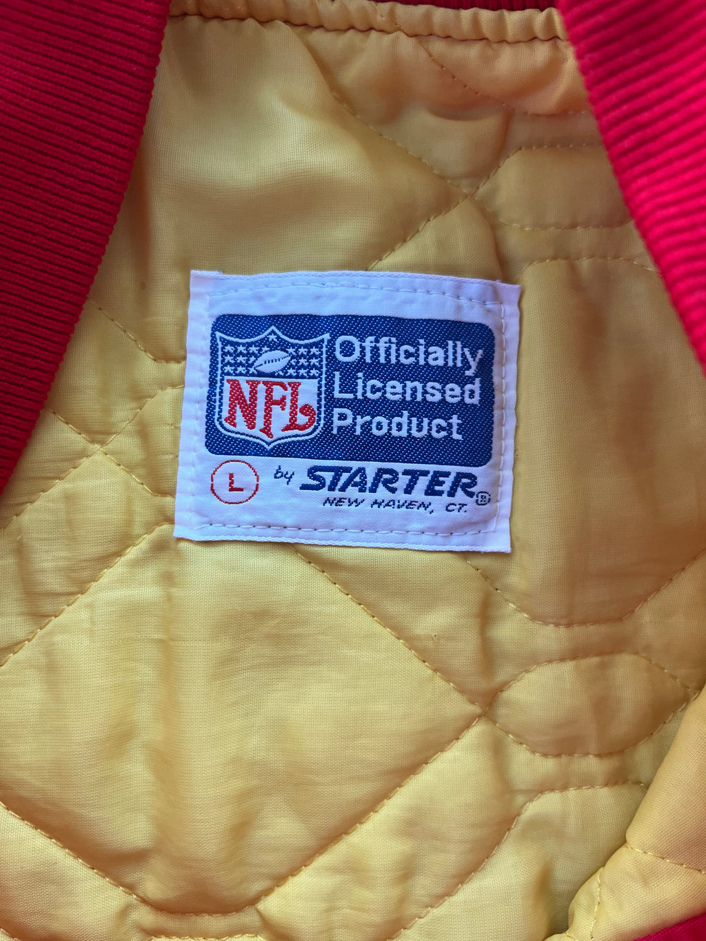 WESTSIDE STOREY VINTAGE | VINTAGE 90S SATIN KC CHIEFS BOMBER JACKET - RED - Westside Storey