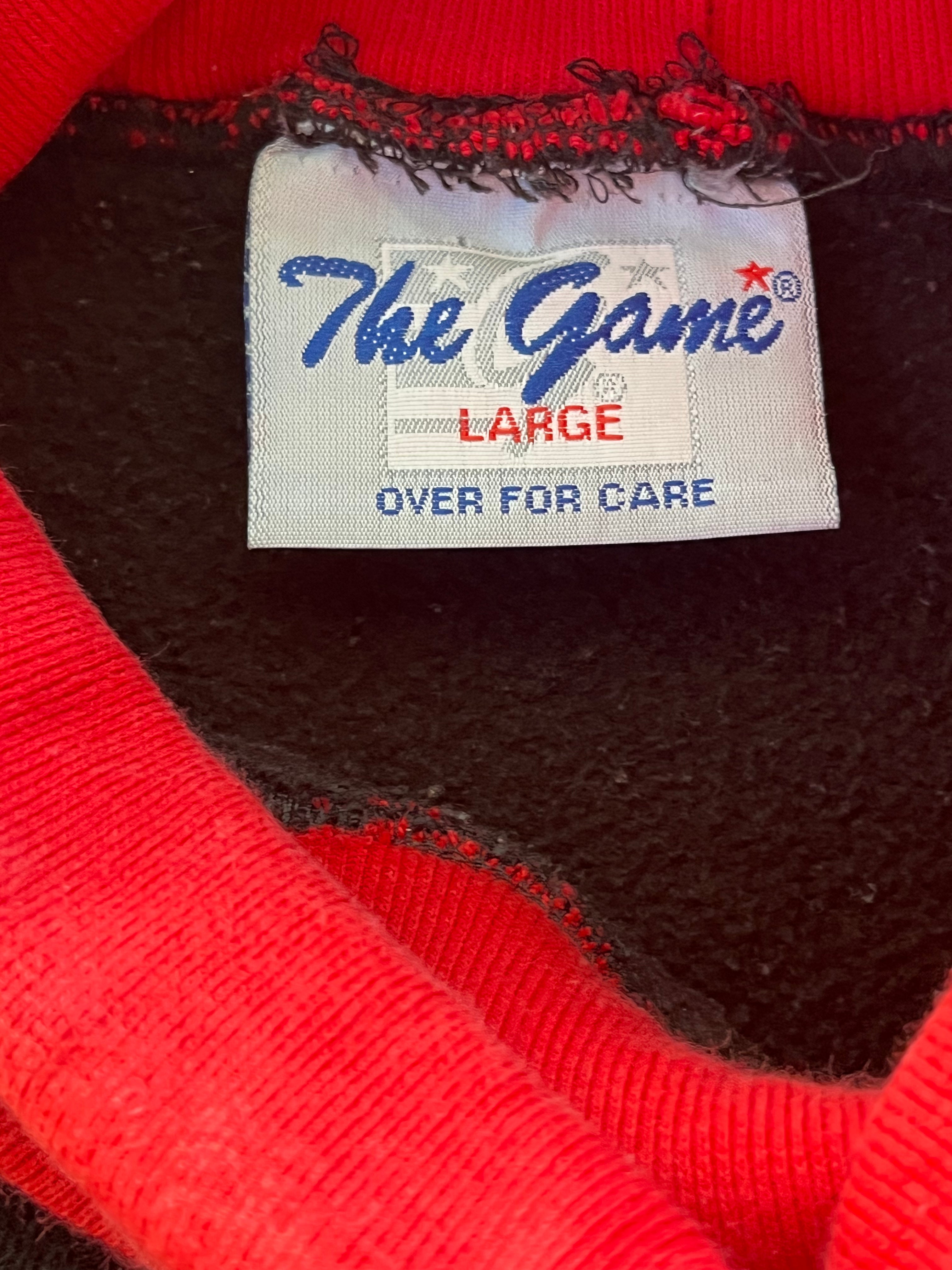 WESTSIDE STOREY VINTAGE | VINTAGE 90S THE GAME TURTLE NECK DOUBLE COLLAR KC CHIEFS SWEATSHIRT - BLACK - Westside Storey