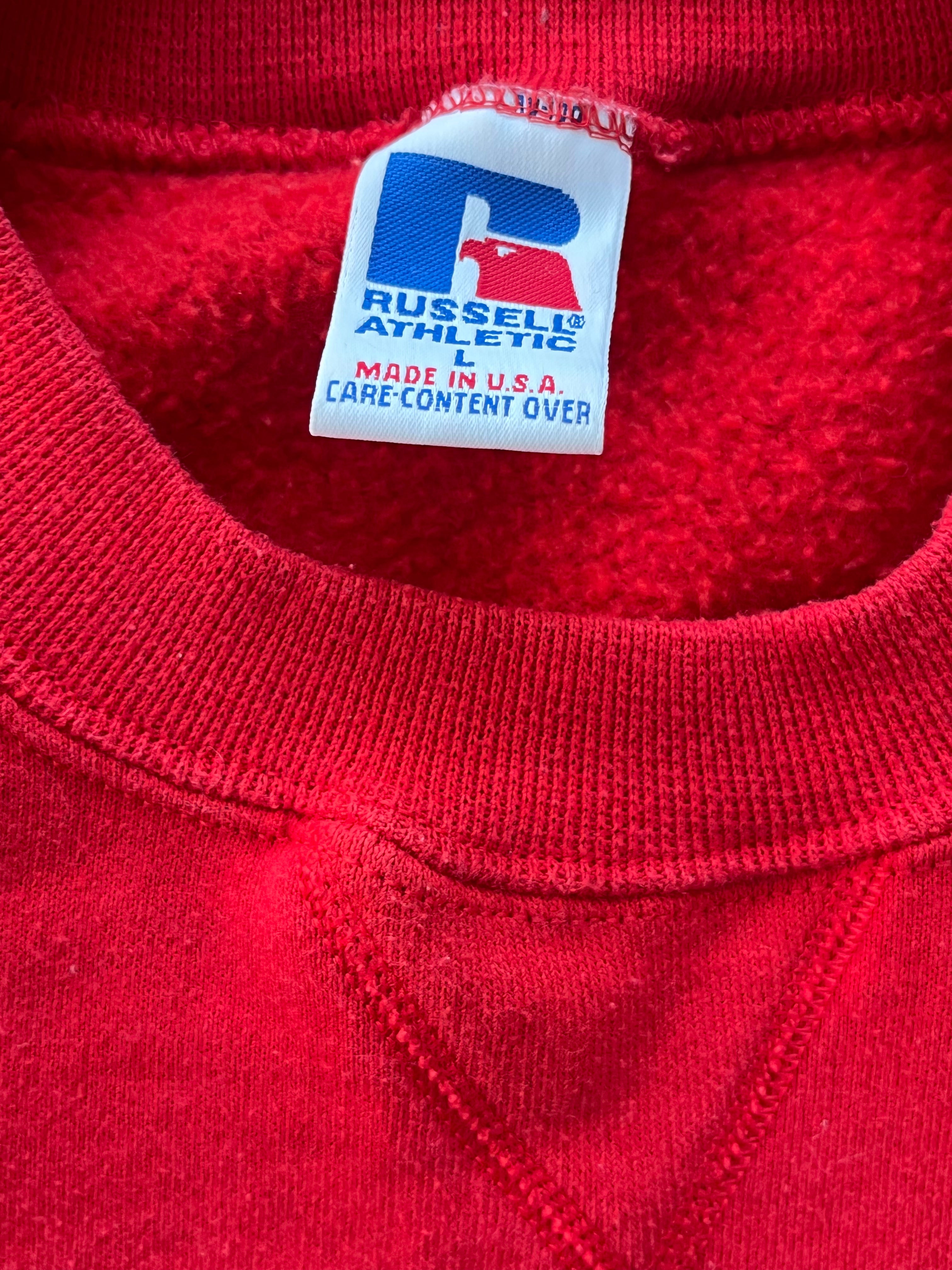 WESTSIDE STOREY VINTAGE | VINTAGE 90S RUSSELL STITCHED KC CHIEFS SWEATSHIRT - RED - Westside Storey