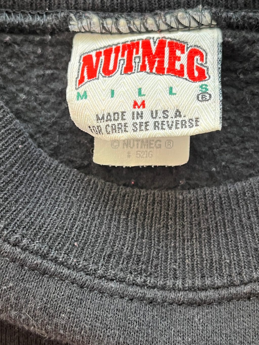 WESTSIDE STOREY VINTAGE | VINTAGE 90S NUTMEG KC CHIEFS FOOTBALL PLAYER SWEATSHIRT - BLACK - Westside Storey