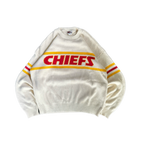 WESTSIDE STOREY VINTAGE | VINTAGE 90'S KC CHIEFS PRO ELITE SWEATER - WHITE - Westside Storey
