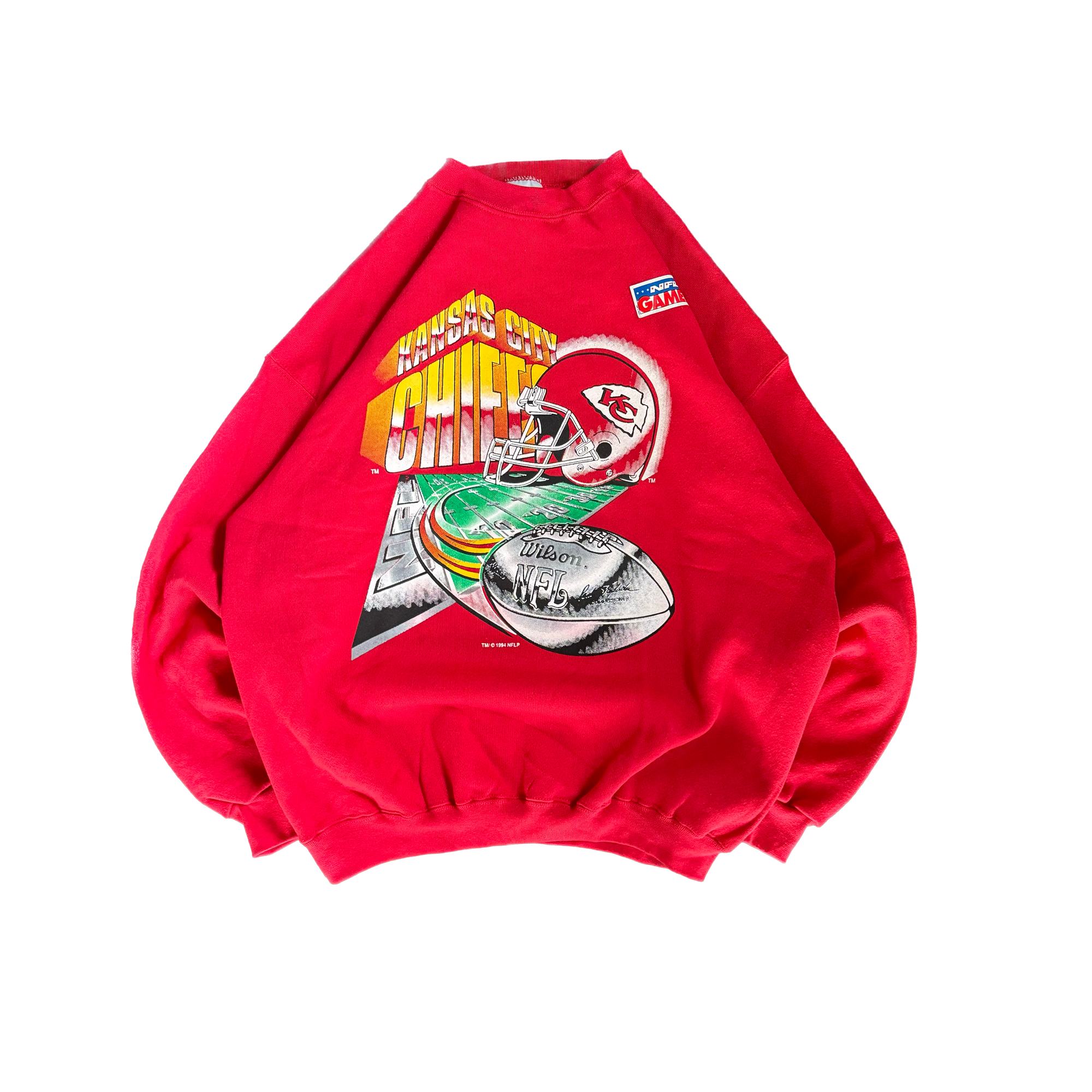 WESTSIDE STOREY VINTAGE | VINTAGE 1994 KC CHIEFS DEADSTOCK SWEATSHIRT - RED - Westside Storey