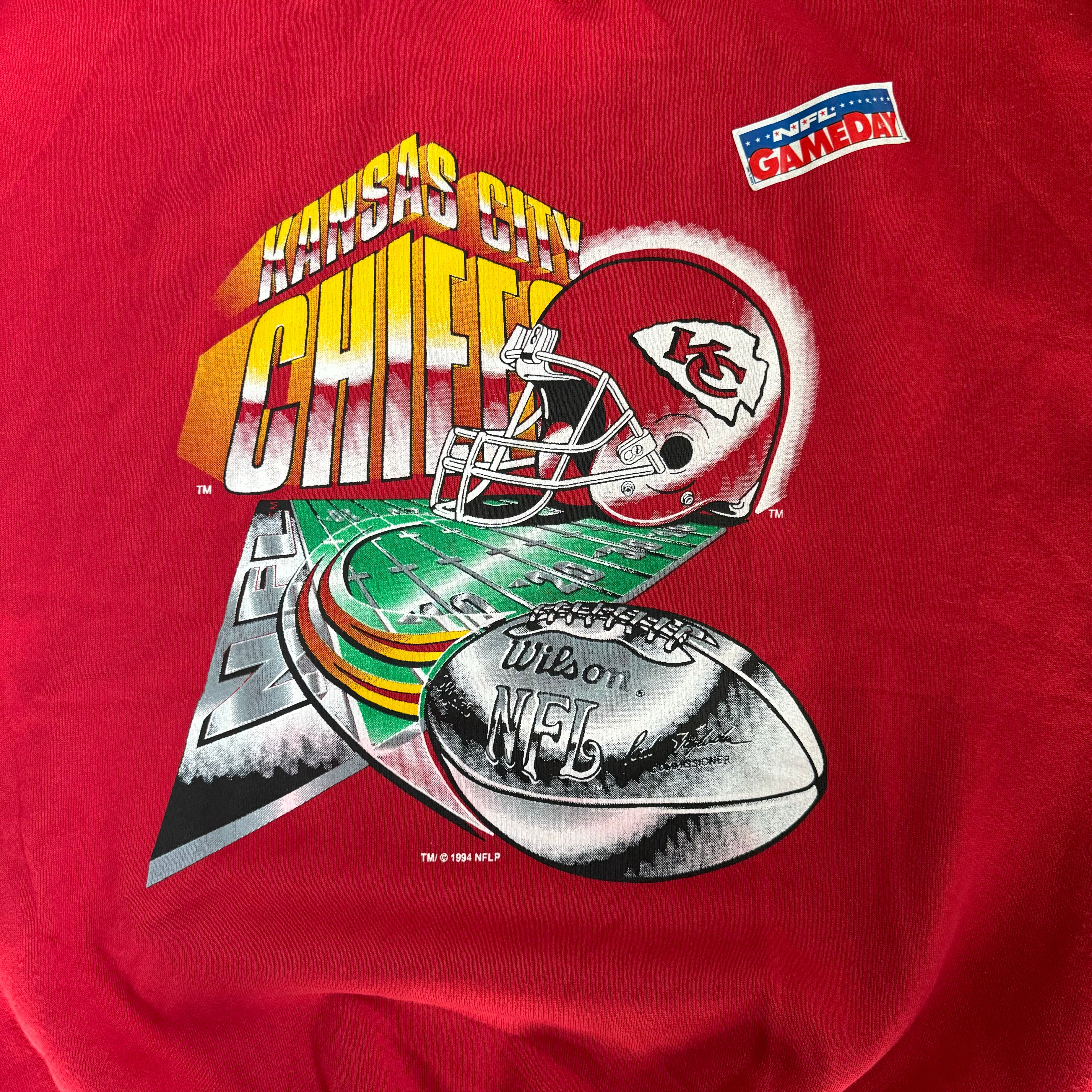 WESTSIDE STOREY VINTAGE | VINTAGE 1994 KC CHIEFS DEADSTOCK SWEATSHIRT - RED - Westside Storey