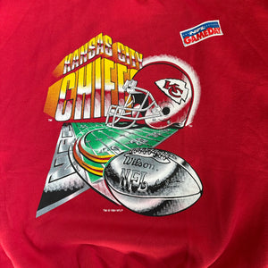 WESTSIDE STOREY VINTAGE | VINTAGE 1994 KC CHIEFS DEADSTOCK SWEATSHIRT - RED - Westside Storey