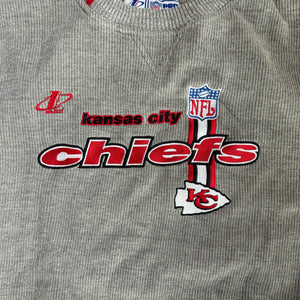 WESTSIDE STOREY VINTAGE | VINTAGE 90'S KC CHIEFS PROLINE RIBBED SWEATSHIRT - GRAY - Westside Storey