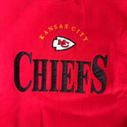 WESTSIDE STOREY VINTAGE | VINTAGE 90'S KC CHIEFS CHALK LINE STITCHED SWEATSHIRT - RED - Westside Storey