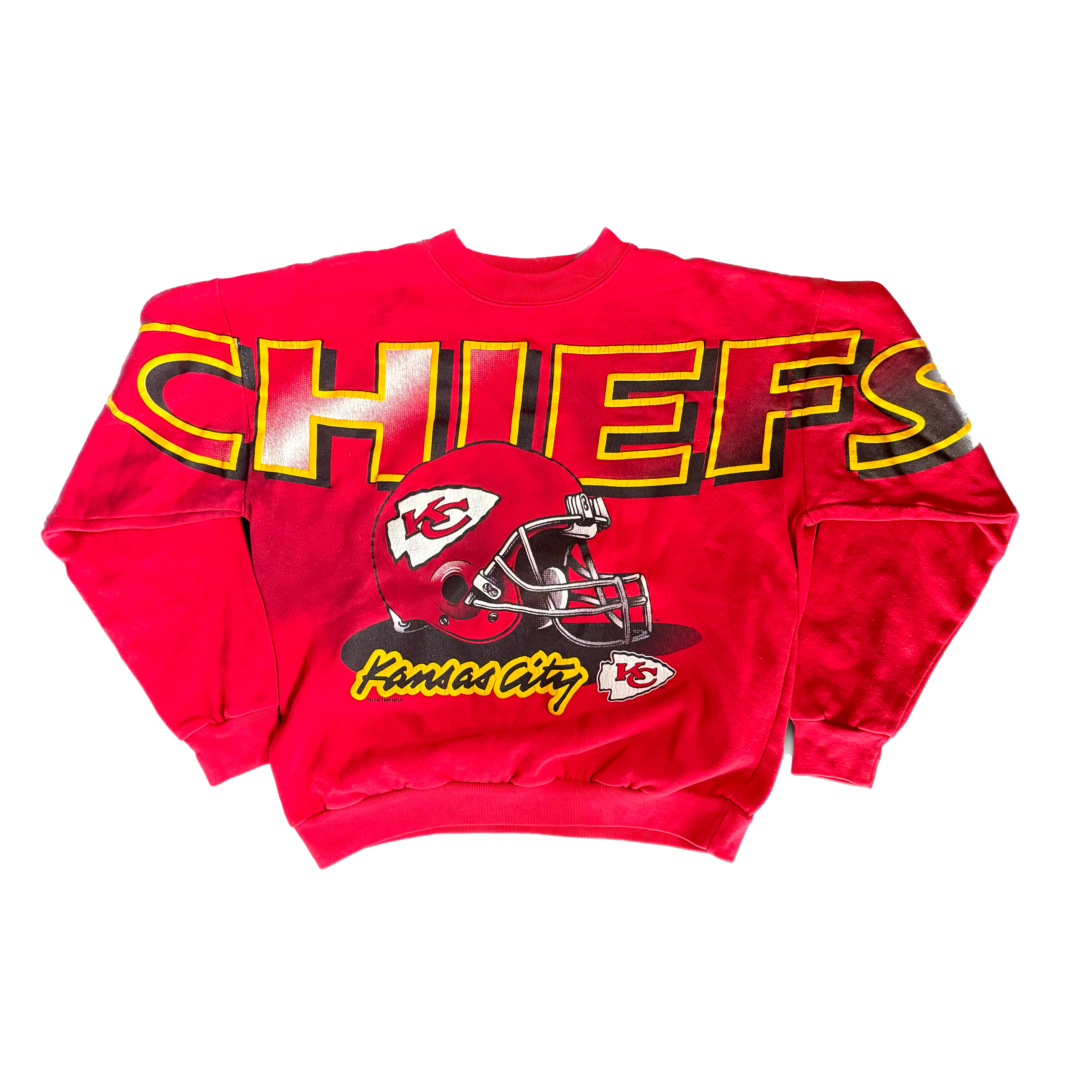 WESTSIDE STOREY VINTAGE | VINTAGE 90'S KC CHIEFS CLIFF ENGLE SPELLOUT - RED - Westside Storey