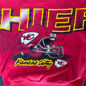 WESTSIDE STOREY VINTAGE | VINTAGE 90'S KC CHIEFS CLIFF ENGLE SPELLOUT - RED - Westside Storey