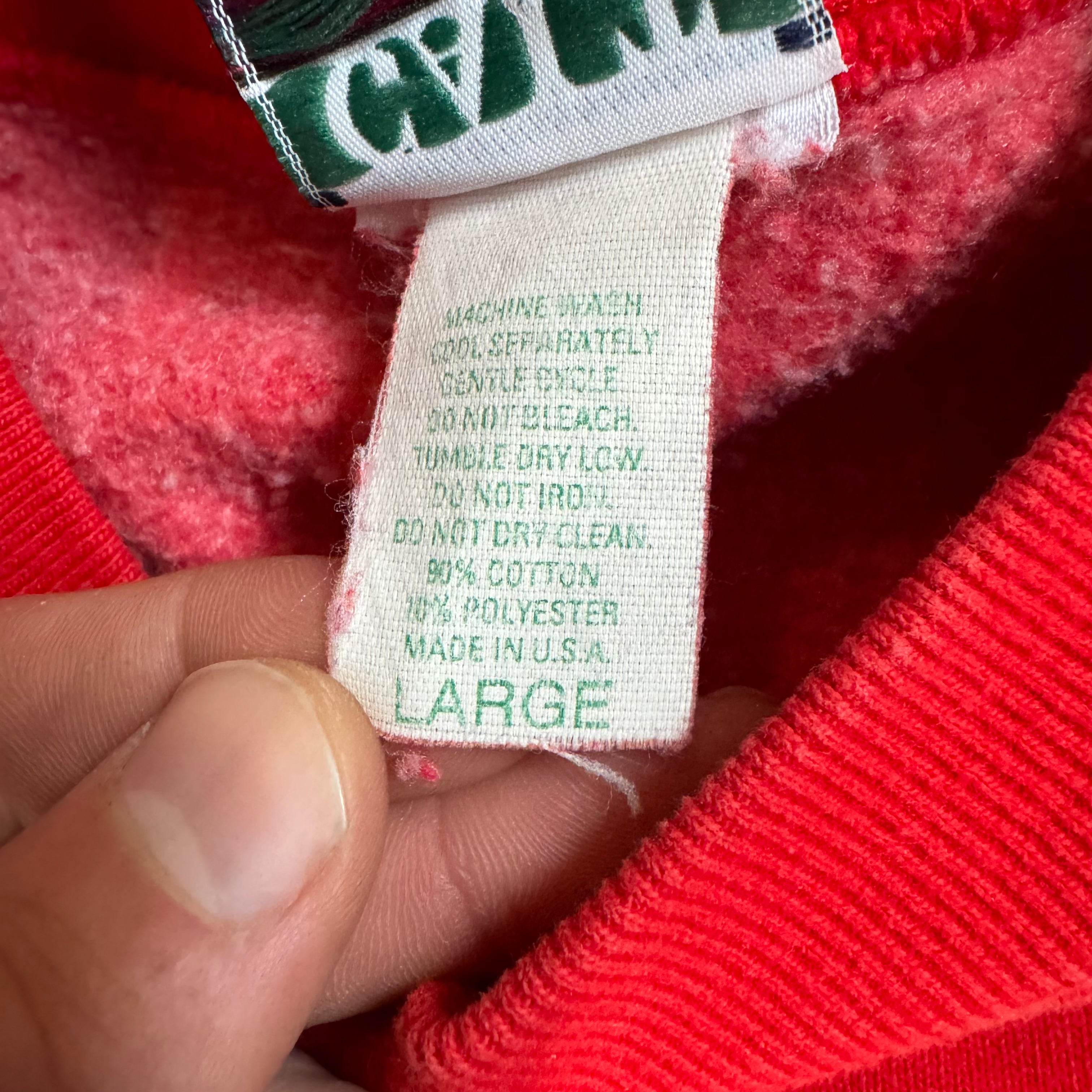 WESTSIDE STOREY VINTAGE | VINTAGE 90'S KC CHIEFS HEAVY GALT SAND SWEATSHIRT - RED - Westside Storey