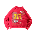 WESTSIDE STOREY VINTAGE | VINTAGE 90'S KC CHIEFS SALEM AERIAL ASSAULT SWEATSHIRT - RED - Westside Storey