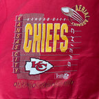 WESTSIDE STOREY VINTAGE | VINTAGE 90'S KC CHIEFS SALEM AERIAL ASSAULT SWEATSHIRT - RED - Westside Storey