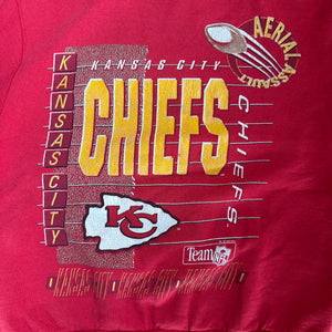 WESTSIDE STOREY VINTAGE | VINTAGE 90'S KC CHIEFS SALEM AERIAL ASSAULT SWEATSHIRT - RED - Westside Storey
