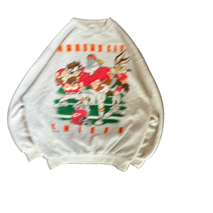 WESTSIDE STOREY VINTAGE | VINTAGE 90'S KC CHIEFS LOONEY TUNES SWEATSHIRT - GRAY - Westside Storey