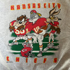 WESTSIDE STOREY VINTAGE | VINTAGE 90'S KC CHIEFS LOONEY TUNES SWEATSHIRT - GRAY - Westside Storey