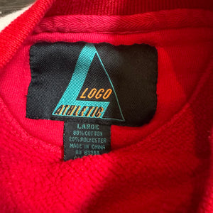WESTSIDE STOREY VINTAGE | VINTAGE 90'S KC CHIEFS LOGO ATHLETIC RIBBED COLLAR SWEATSHIRT - RED - Westside Storey