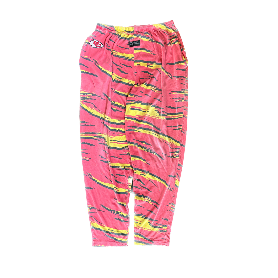 WESTSIDE STOREY VINTAGE | VINTAGE 90'S KC CHIEFS TIGER STRIPE PANTS - RED