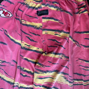 WESTSIDE STOREY VINTAGE | VINTAGE 90'S KC CHIEFS TIGER STRIPE PANTS - RED - Westside Storey