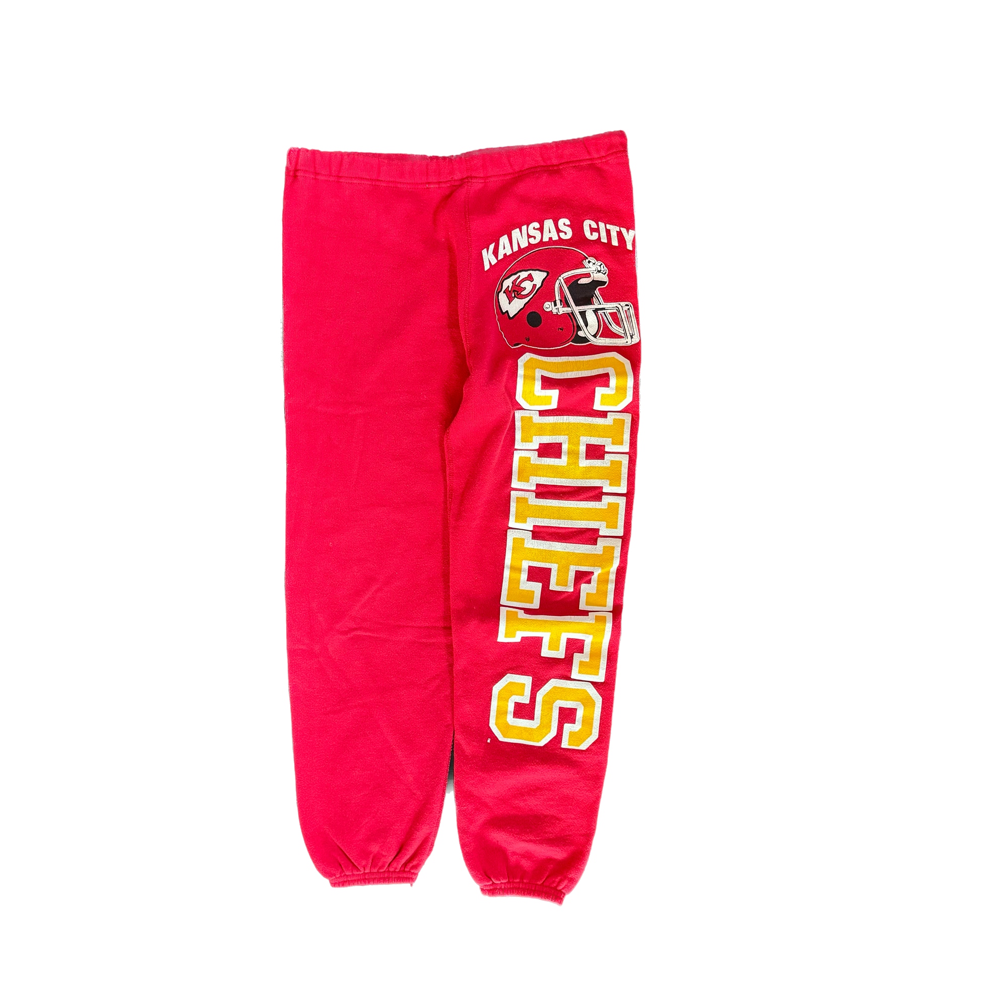 WESTSIDE STOREY VINTAGE | VINTAGE 80'S KC CHIEFS ARTEX SPELL OUT SWEATS - RED - Westside Storey