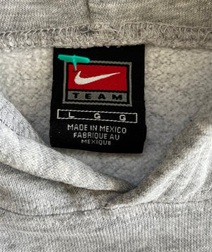 WESTSIDE STOREY VINTAGE | VINTAGE 90S NIKE MIDDLE SWOOSH JAYHAWKS KU HOODIE - GREY - Westside Storey