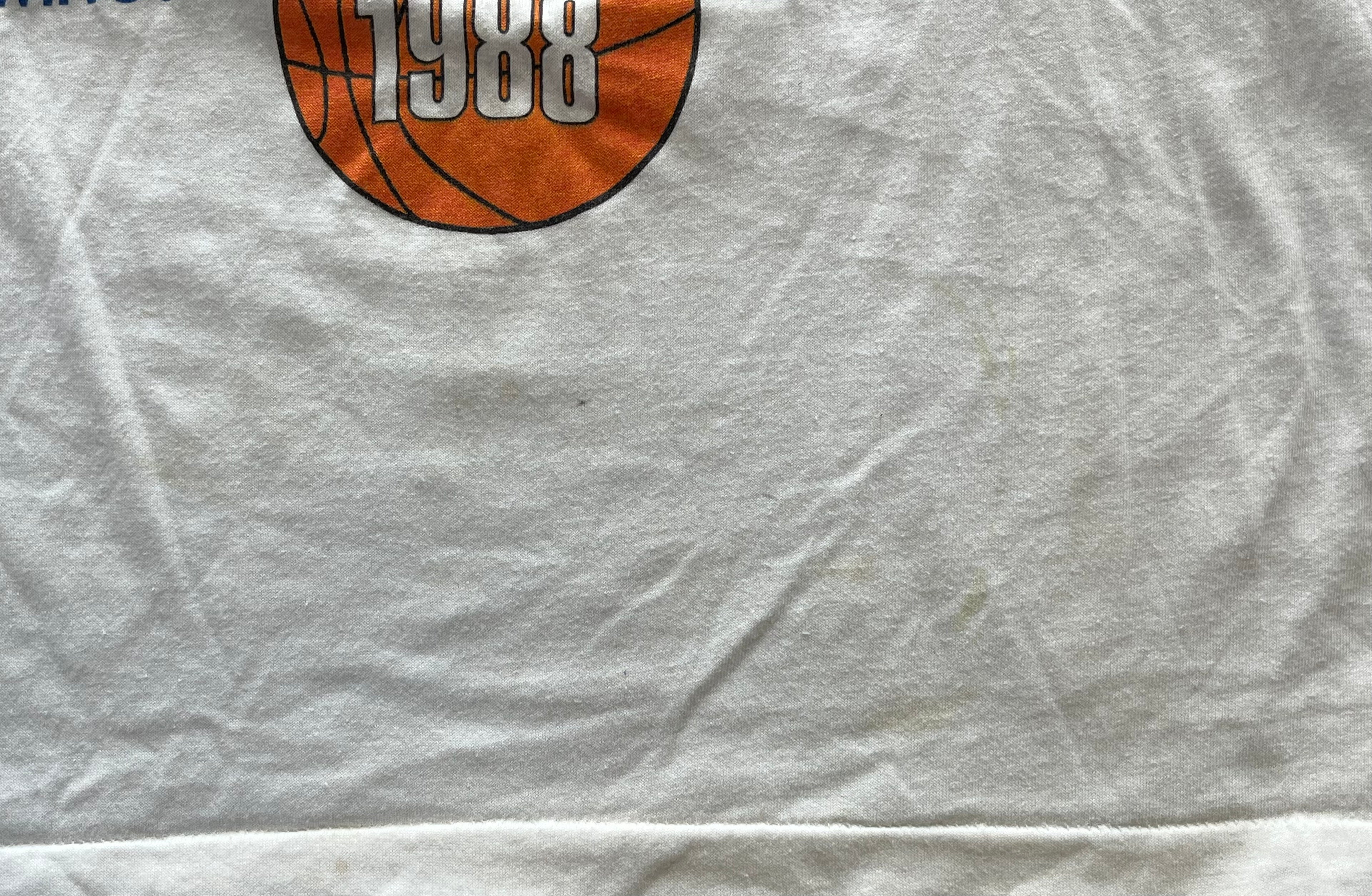 WESTSIDE STOREY VINTAGE | VINTAGE 80S NATIONAL CHAMPS KANSAS JAYHAWKS KU RINGER T-SHIRT- WHITE - Westside Storey