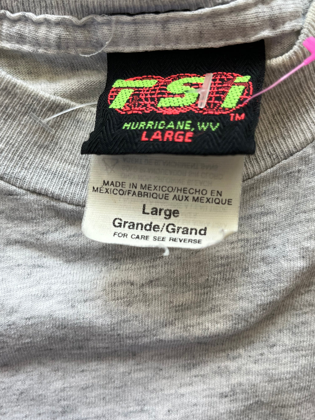 WESTSIDE STOREY VINTAGE | VINTAGE 90S KANSAS JAYHAWKS KU ALL OVER PRINT T-SHIRT- GREY - Westside Storey