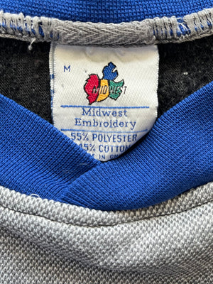 WESTSIDE STOREY VINTAGE | VINTAGE 90S KU JAYHAWKS EMBROIDERED COLOR BLOCK SWEATSHIRT- GREY - Westside Storey