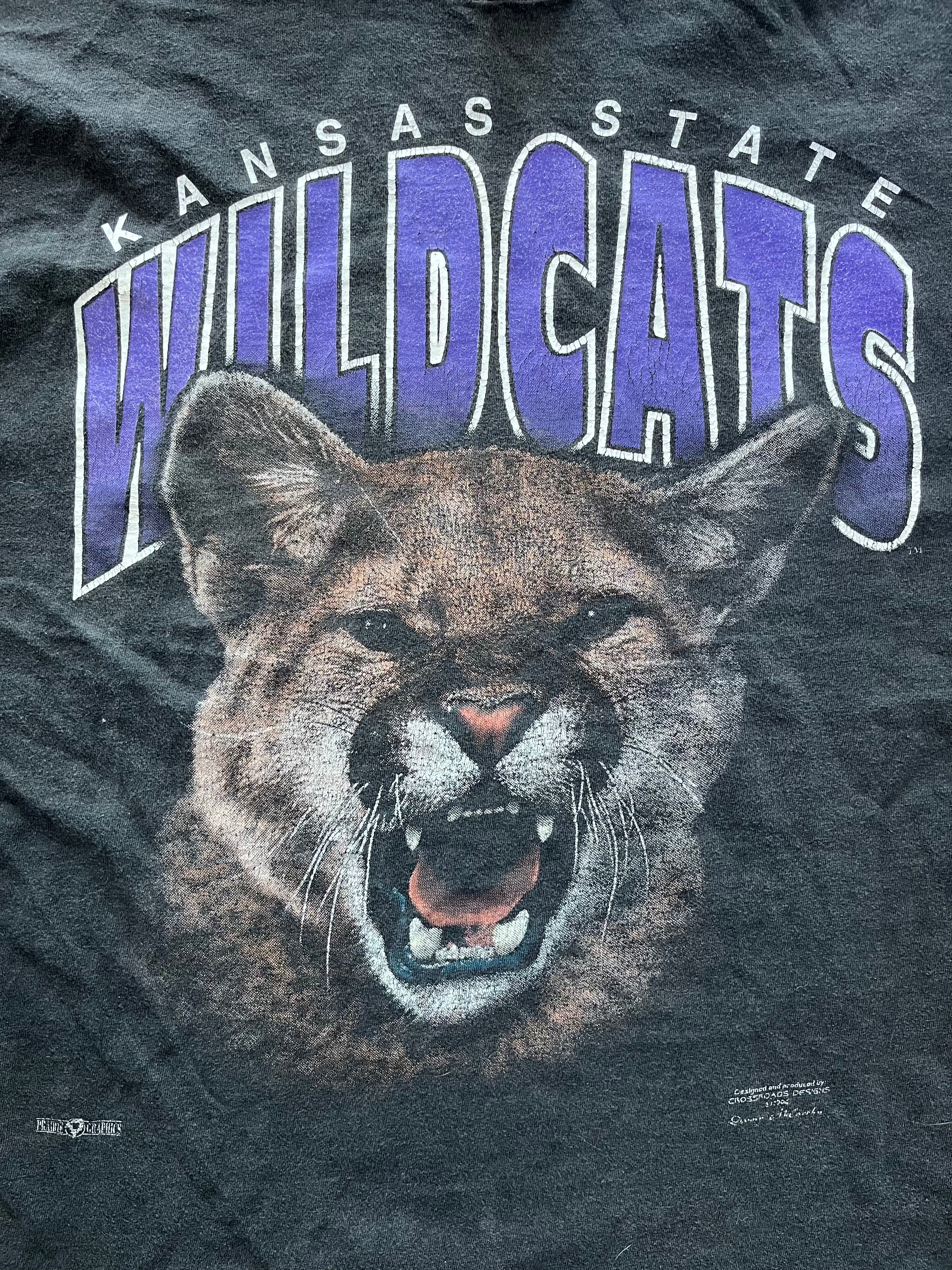 WESTSIDE STOREY VINTAGE | VINTAGE 90S K-STATE WILDCATS T-SHIRT- BLACK - Westside Storey