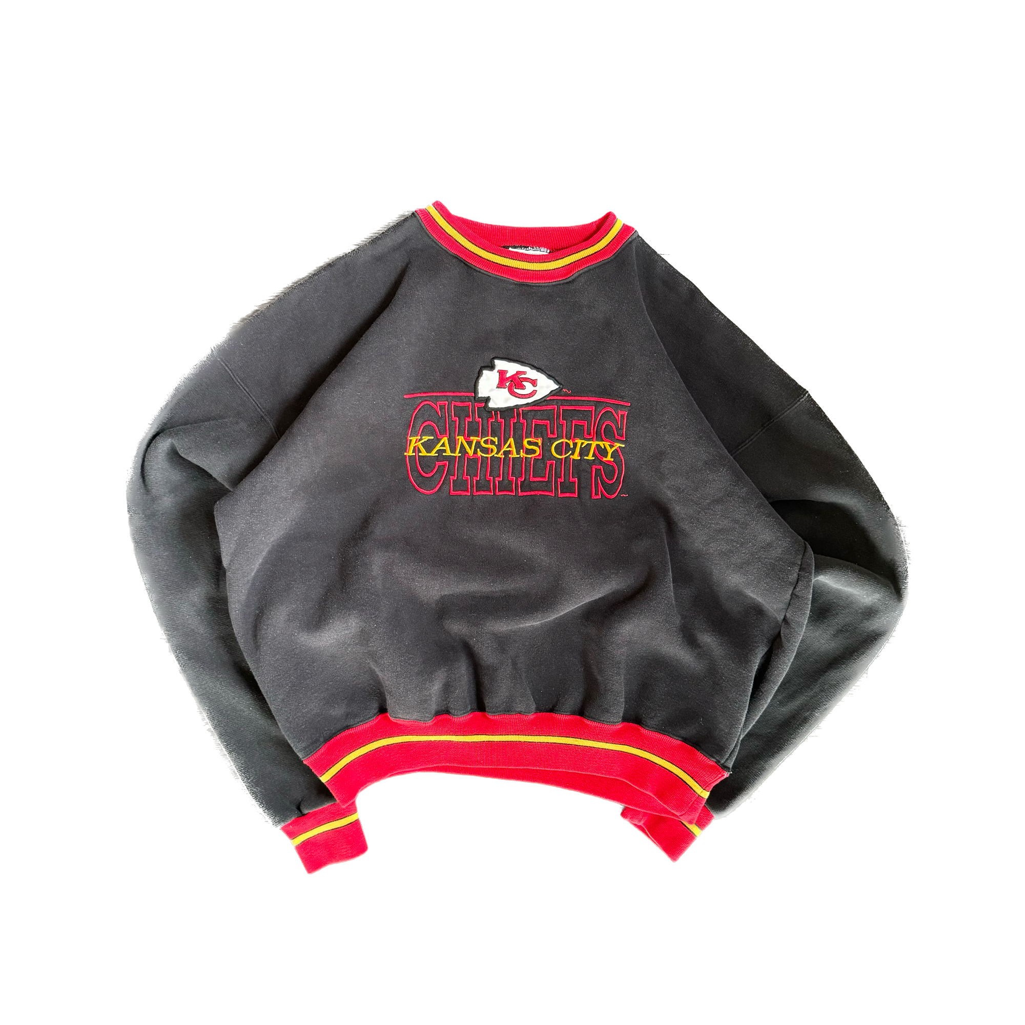 WESTSIDE STOREY VINTAGE | VINTAGE 90'S KC CHIEFS LEGENDS SWEATSHIRT - BLACK - Westside Storey