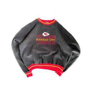 WESTSIDE STOREY VINTAGE | VINTAGE 90'S KC CHIEFS LEGENDS SWEATSHIRT - BLACK - Westside Storey