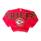 WESTSIDE STOREY VINTAGE | VINTAGE 90'S KC CHIEFS SPELLOUT SWEATSHIRT - RED - Westside Storey