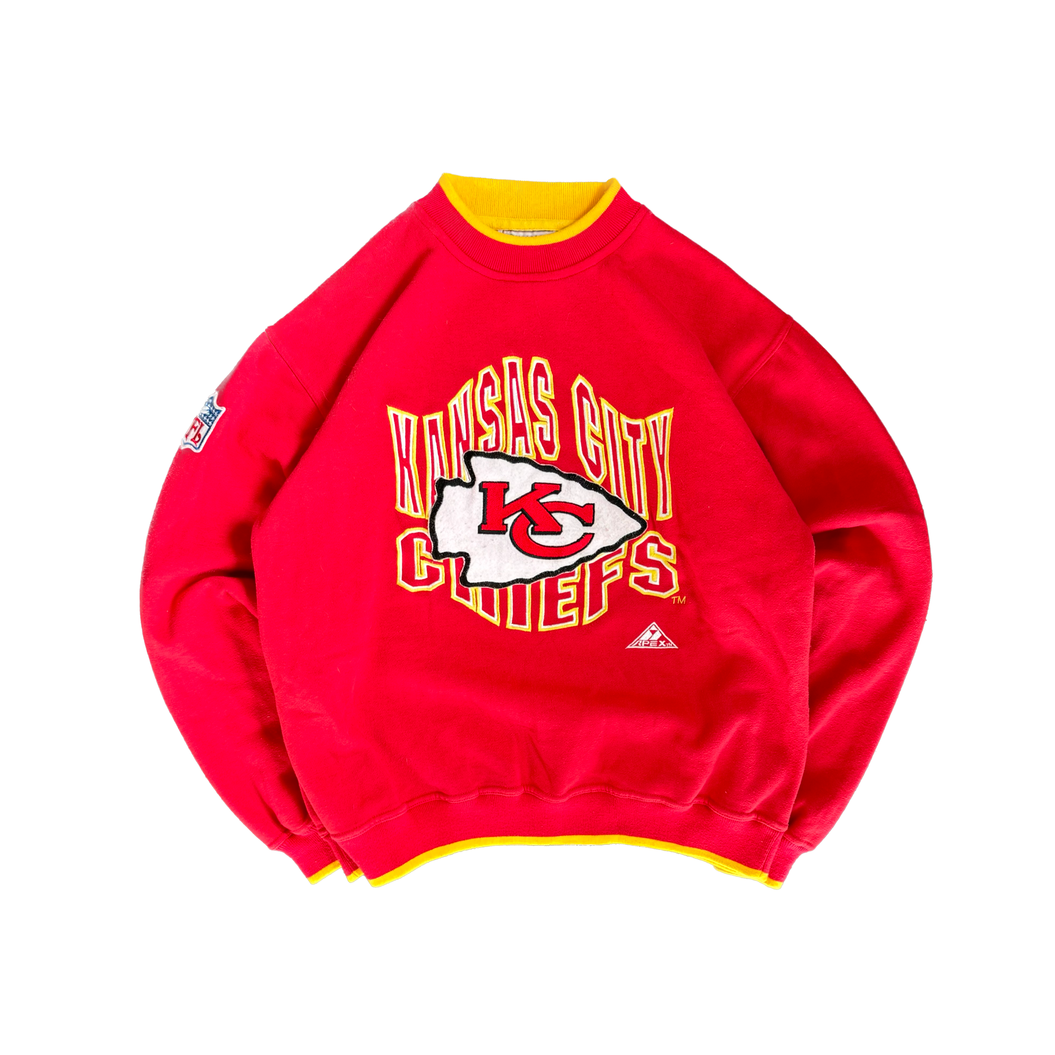 WESTSIDE STOREY VINTAGE | VINTAGE 90'S KC CHIEFS APEX PROLINE SWEATSHIRT - RED - Westside Storey