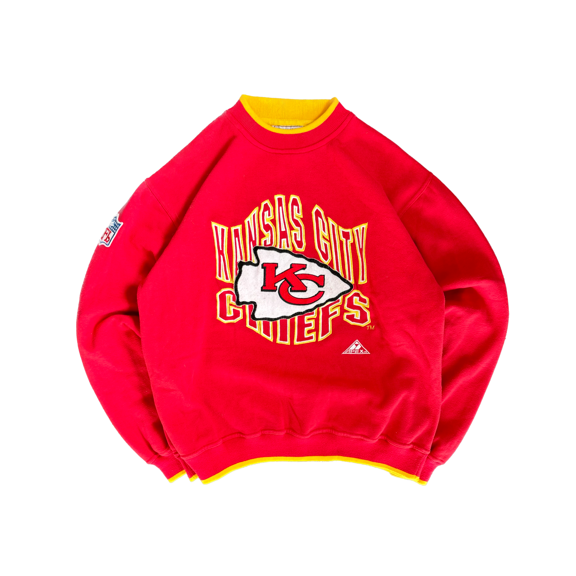 WESTSIDE STOREY VINTAGE | VINTAGE 90'S KC CHIEFS APEX PROLINE SWEATSHIRT - RED - Westside Storey