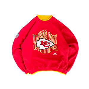 WESTSIDE STOREY VINTAGE | VINTAGE 90'S KC CHIEFS APEX PROLINE SWEATSHIRT - RED - Westside Storey