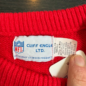 WESTSIDE STOREY VINTAGE | VINTAGE 90'S KC CHIEFS CLIFF ENGLE KNIT SWEATER - RED - Westside Storey