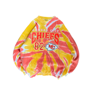 WESTSIDE STOREY VINTAGE | VINTAGE 2000'S KC CHIEFS TYE-DIE DERRICK ALEXANDER SWEATSHIRT - Westside Storey