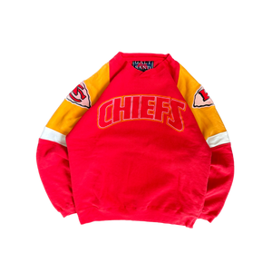 WESTSIDE STOREY VINTAGE | VINTAGE 90'S KC CHIEFS GALT SAND COLOR BLOCK SWEATSHIRT - RED - Westside Storey