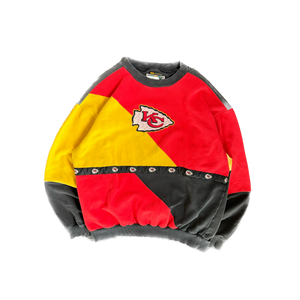 WESTSIDE STOREY VINTAGE | VINTAGE 90'S KC CHIEFS CLASSIC TEAM COLLECTION COLOR BLOCK SWEATSHIRT - RED - Westside Storey