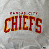 WESTSIDE STOREY VINTAGE | VINTAGE 90'S KC CHIEFS RUSSELL PATCH SWEATSHIRT PETITE - GRAY